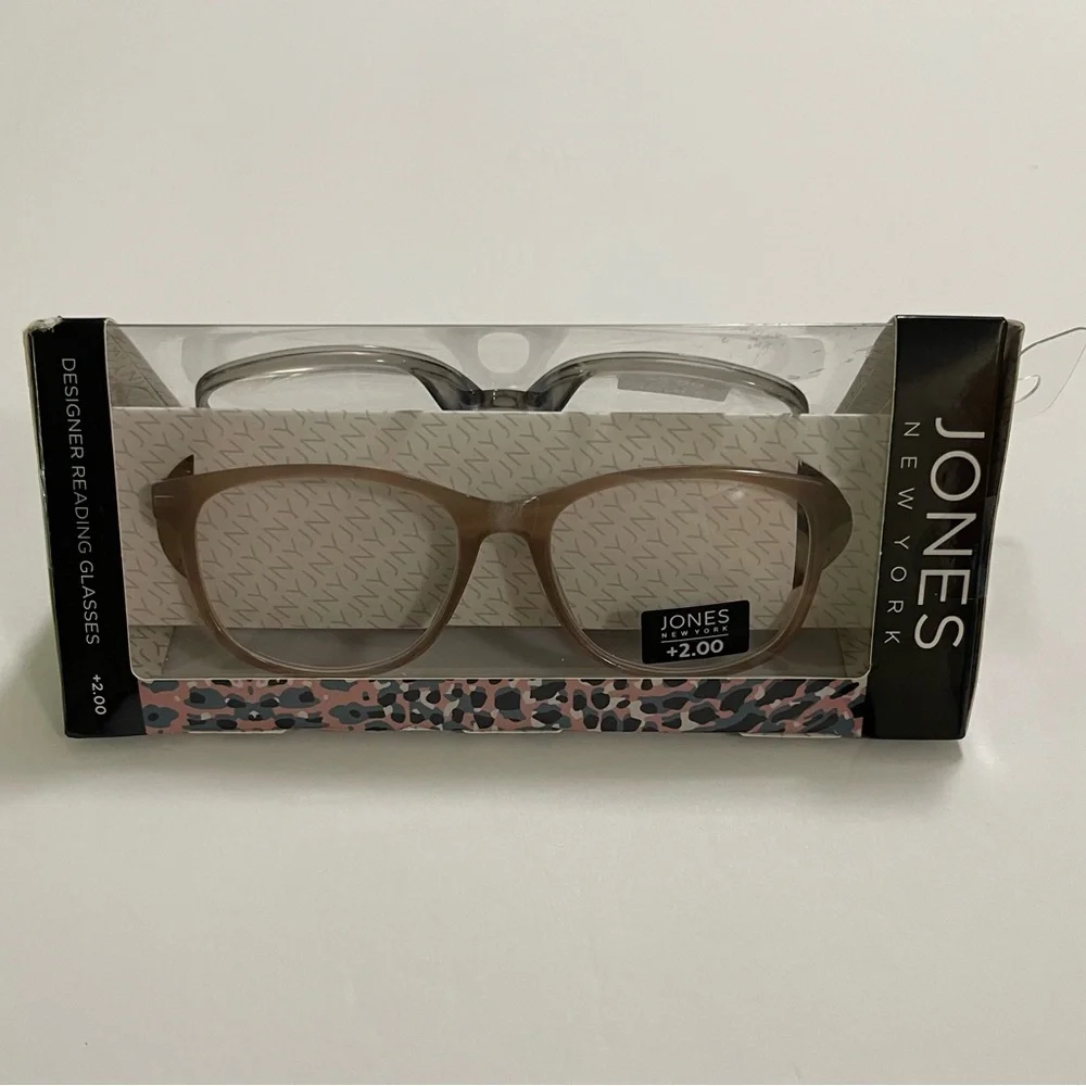 Jones New York Designer Reading Glasses 3 Pieces +2.00 New